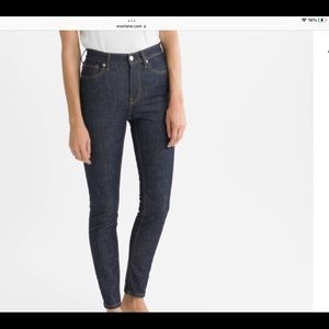 NWT Everlane High Rise Skinny Ankle Dark Indigo Size 27